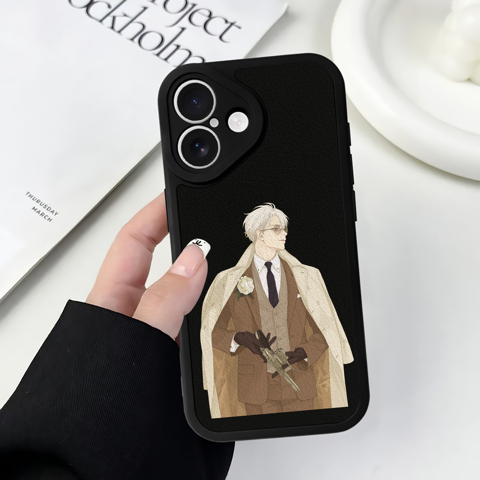 （画像用） 呪術廻戦 Jujutsu Kaisen 【iPhone 16シリーズ対応】シリコンスマホケース（レザー調） 材質：シリコン